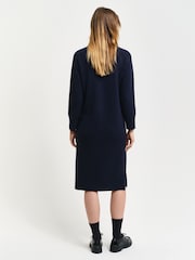 GANT Herringbone Detail Roll Neck Dress - Изображение 2 из 5