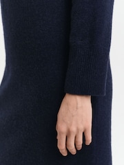 GANT Herringbone Detail Roll Neck Dress - Изображение 4 из 5