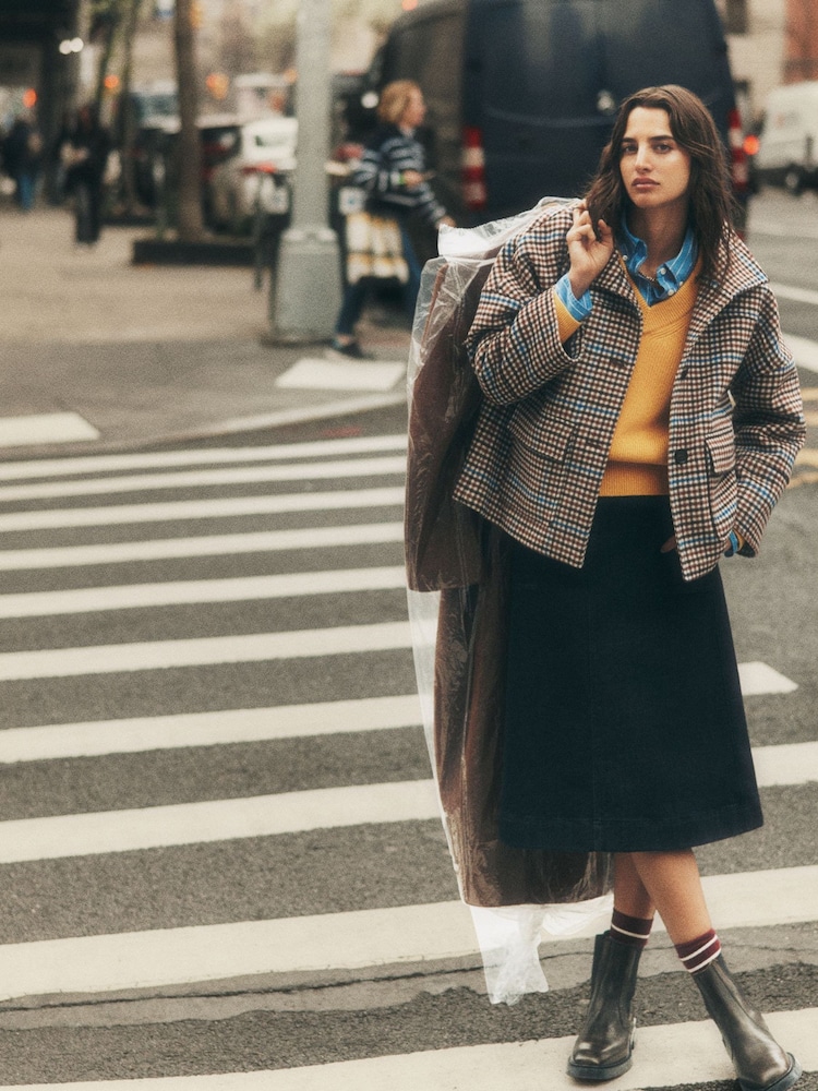 GANT velika karirasta odrezana volnena jakna - Slika 1 iz 7 GANT velika karirasta odrezana volnena jakna - Slika 1 iz 7