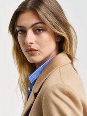 GANT Brown Classic Tailored Wool Coat - Image 4 of 7