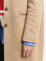 GANT Brown Classic Tailored Wool Coat - Image 5 of 7