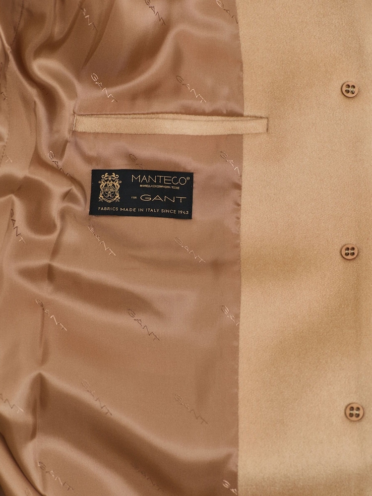 GANT Brown Classic Tailored Wool Coat - Image 7 of 7