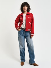 GANT Red 100% Cotton Cord Varsity Jacket - Image 3 of 6
