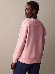 GANT Pink Shield Crew Neck Sweatshirt - Image 2 of 4