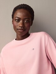 GANT Pink Shield Crew Neck Sweatshirt - Image 3 of 4