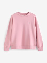 GANT Pink Shield Crew Neck Sweatshirt - Image 4 of 4