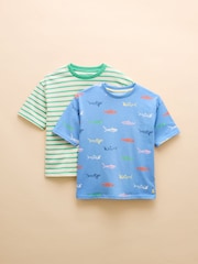Joules Let's Go Green T-Shirt Two Pack - Image 1 of 7