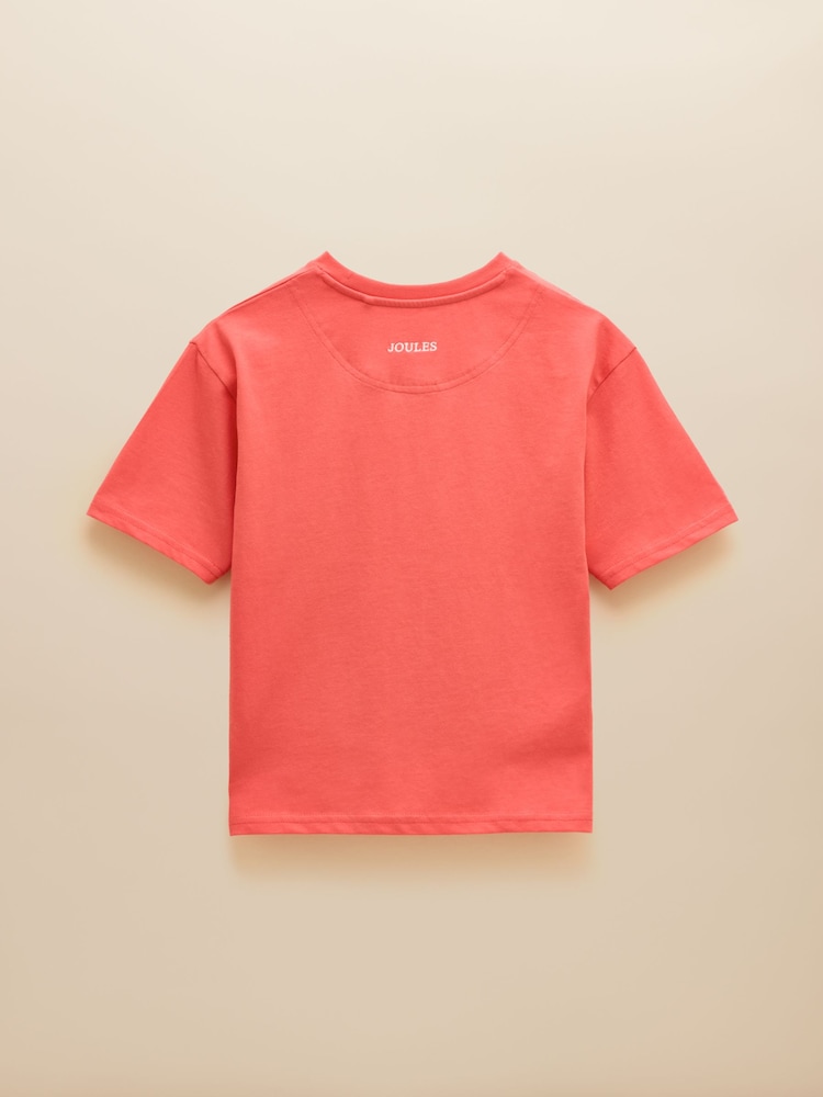 Rojo - Joules Let's Go Short Sleeve T-Shirt - Imagen 2 de 4