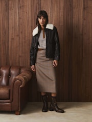 GANT Brown Houndstooth Jacquard Polo Shirt - Image 2 of 6