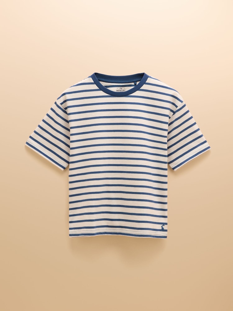 Joules Let's Go Navy/White Short Sleeve T-Shirt - Image 1 of 3