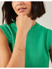 Accessorize Gold Tone 14ct Sparkle Bangle Bracelet - Image 3 of 3