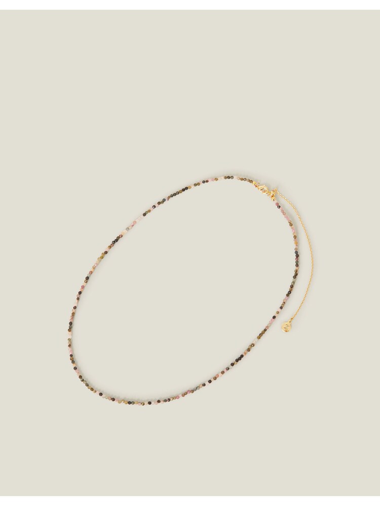 Accessorize Gold Plated 14ct Tourmaline Bead Necklace - Image 1 of 2
