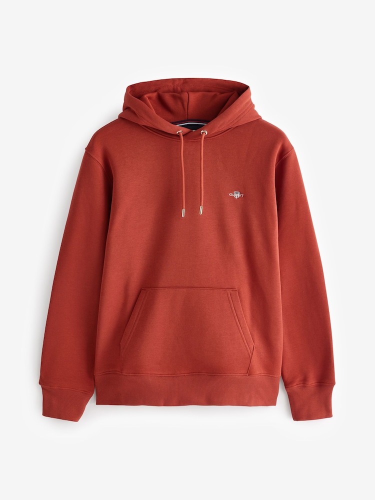 Roșu - GANT Regular-Fit Shield Hoodie - Image 4 of 4