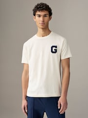 GANT Cream 100% Cotton Graphic T-Shirt - Image 1 of 5