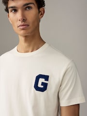 GANT Cream 100% Cotton Graphic T-Shirt - Image 3 of 5