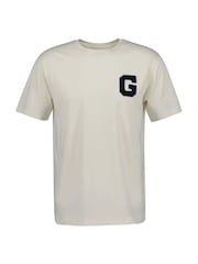 GANT Cream 100% Cotton Graphic T-Shirt - Image 4 of 5