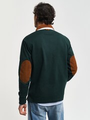 GANT Green Corduroy Collar Rugby Polo Shirt - Image 2 of 7