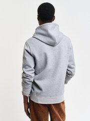 GANT Grey Small Graphic Sweat Hoodie - Image 2 of 5