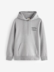 GANT Grey Small Graphic Sweat Hoodie - Image 5 of 5