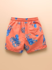 Joules Ocean Orange Printed Swim Shorts - Image 4 of 6