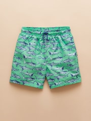 Joules Ocean Green Printed Swim Shorts - Image 1 of 3