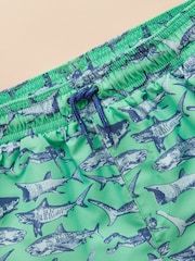 Joules Ocean Green Printed Swim Shorts - Image 3 of 3
