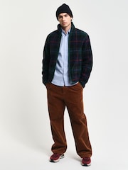 GANT Green Checked Fleece Jacket - Image 3 of 6