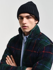 GANT Green Checked Fleece Jacket - Image 6 of 6