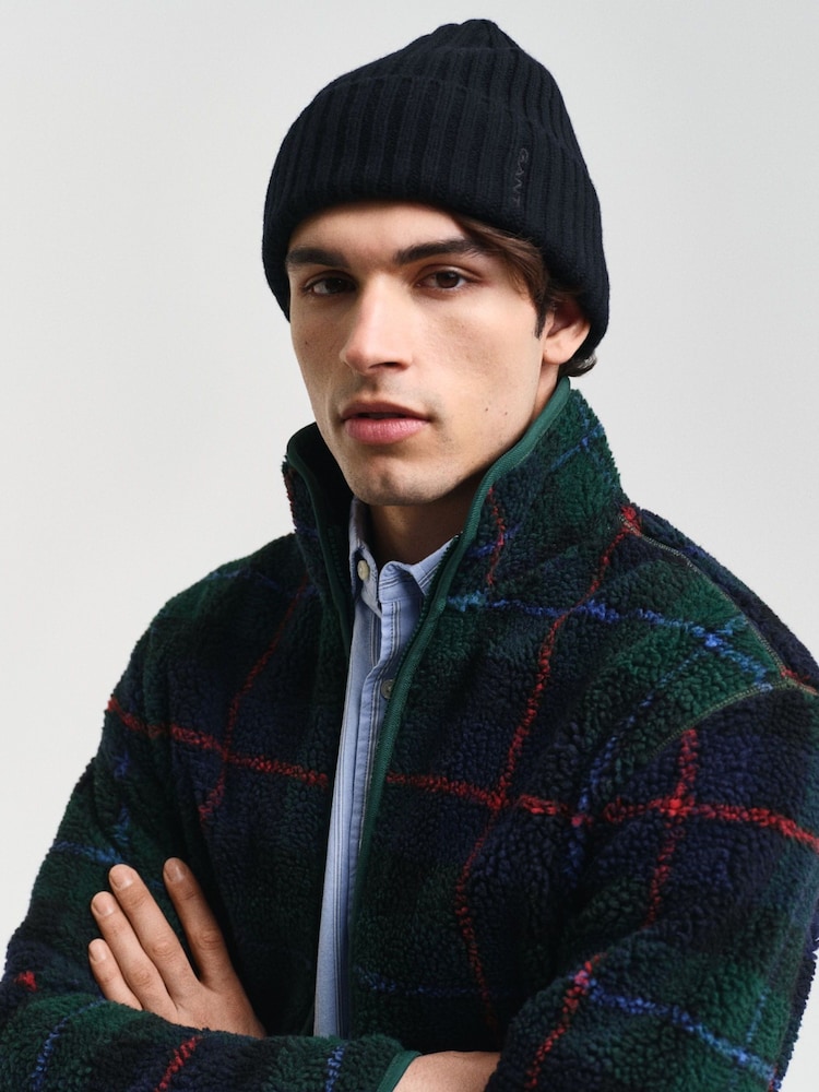 GANT Green Checked Fleece Jacket - Image 6 of 6