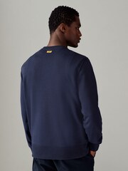 GANT Blue Graphic Crew Neck Sweatshirt - Image 3 of 6