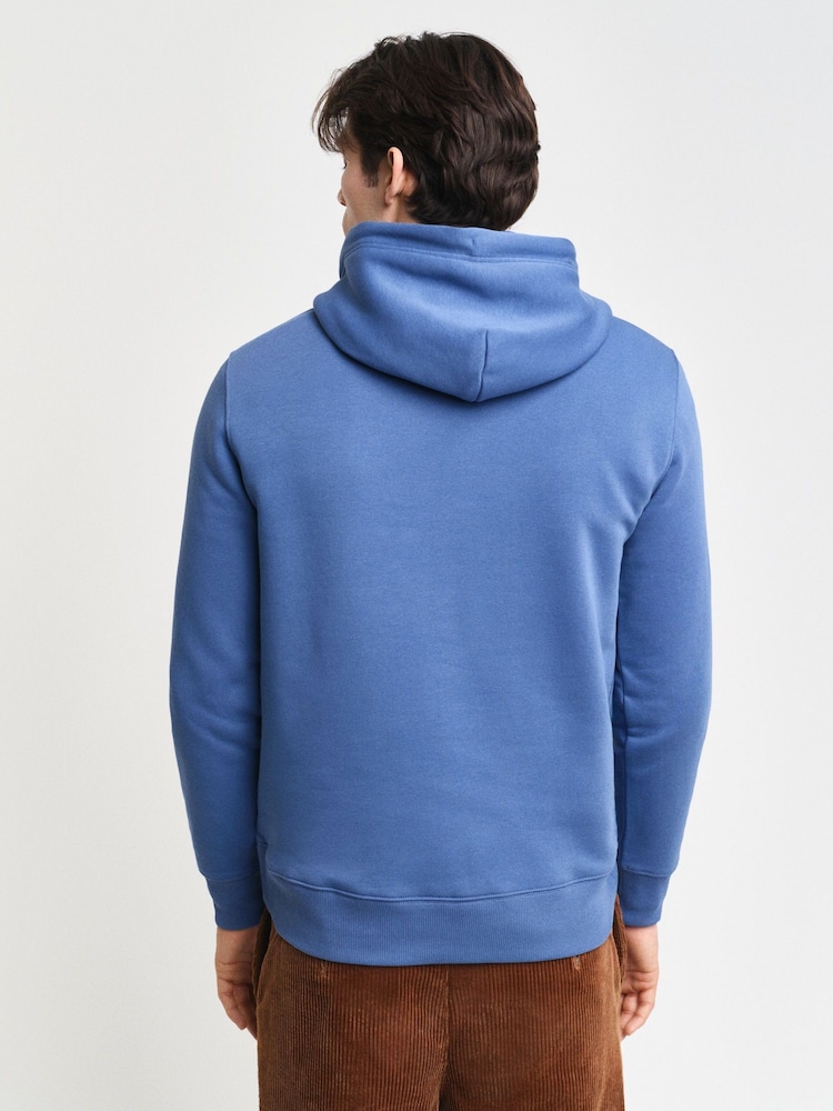 GANT Navy Blue Regular-Fit Shield Hoodie - Image 2 of 6