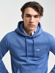 GANT Navy Blue Regular-Fit Shield Hoodie - Image 3 of 6