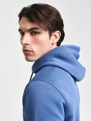 GANT Navy Blue Regular-Fit Shield Hoodie - Image 4 of 6