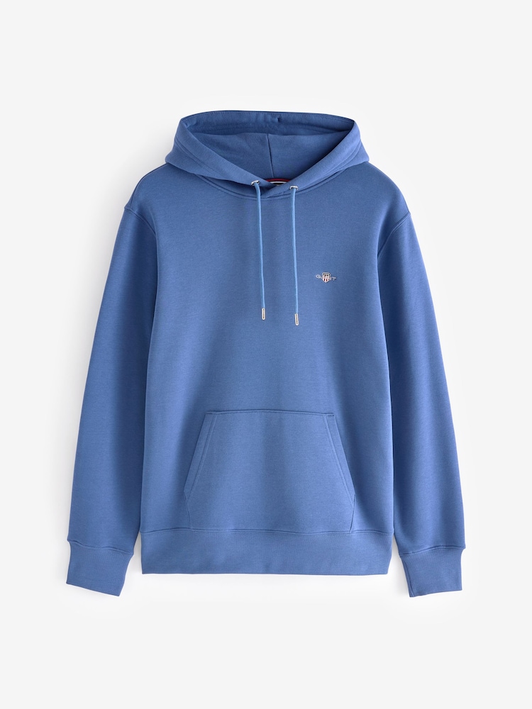 GANT Navy Blue Regular-Fit Shield Hoodie - Image 6 of 6