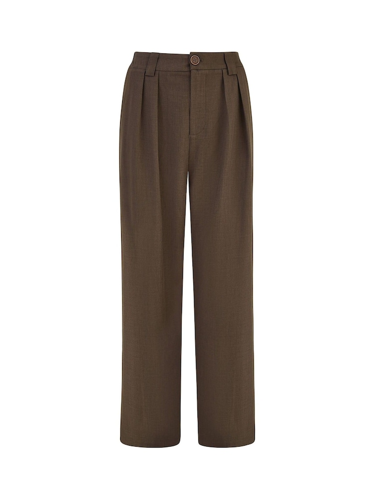 Yumi Brown Wide Leg Trousers - Image 4 of 4