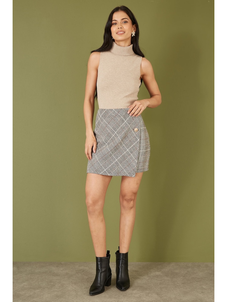 Yumi Natural Knitted Roll Neck Sleeveless Jumper - Image 2 of 5