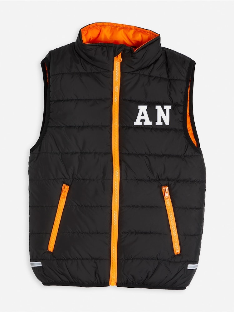Alphabet Kids Personalised Bodywarmer Black Gilet - Image 1 of 4