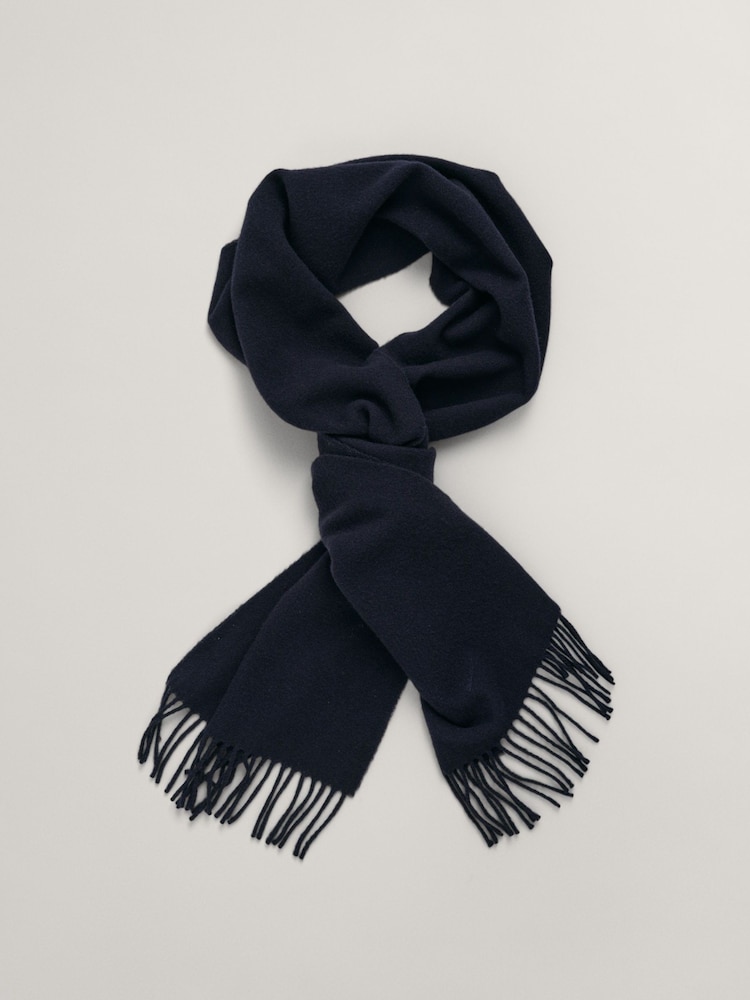 GANT Blue Unisex Wool Scarf - Image 2 of 4