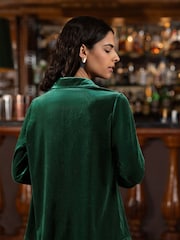 Yumi Green Velvet Relaxed Fit Shirt - Image 3 of 9