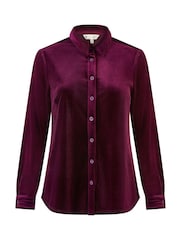 Yumi Purple Velvet Relaxed Fit Shirt - Image 5 of 5