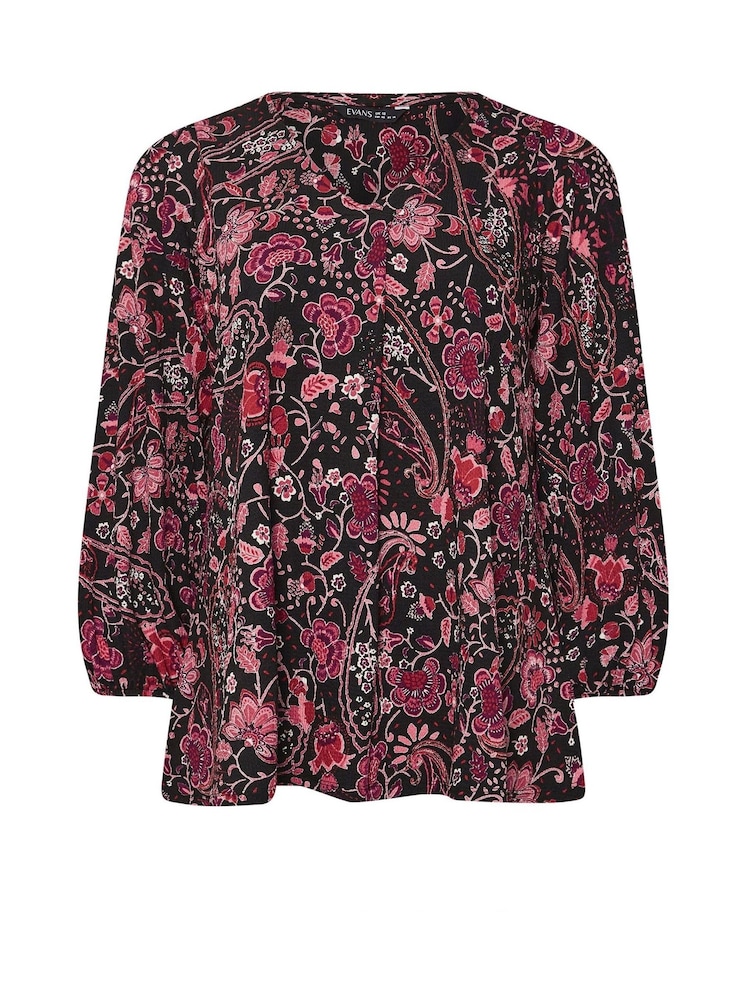 Evans Pintuck Black Blouse - Image 5 of 5