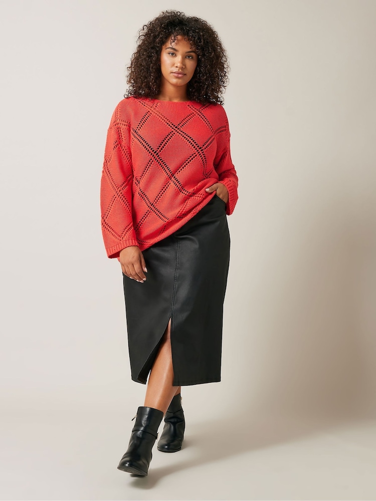 Evans PU Coated Bengaline Black Skirt - Imagen 2 de 5 Evans PU Coated Bengaline Black Skirt - Imagen 2 de 5