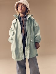 Sage Green Waterproof Rubber Trench Coat (3-16yrs) - Image 1 of 10