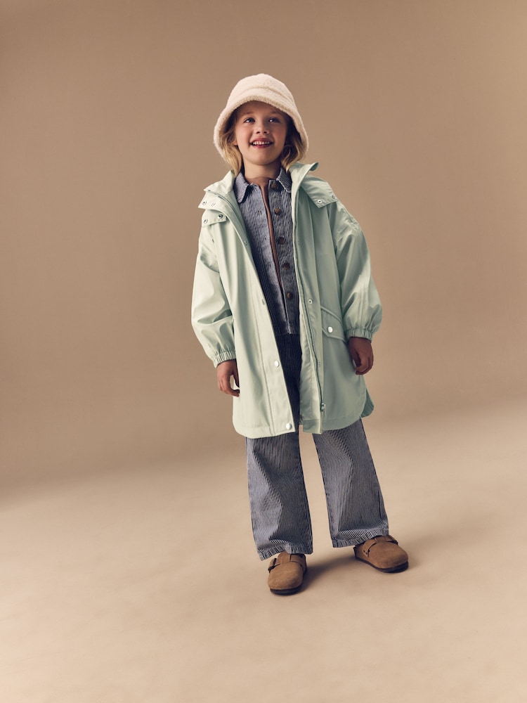 Sage Green Waterproof Rubber Trench Coat (3-16yrs) - Image 2 of 10