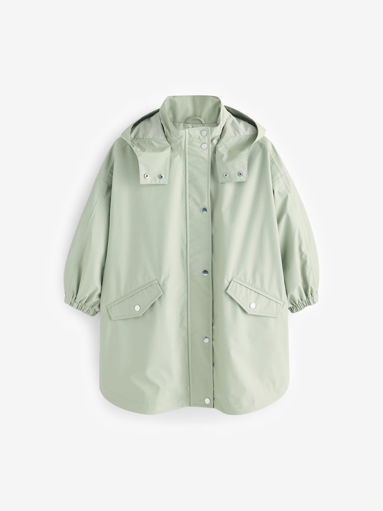 צבע ירוק עדין - Waterproof Rubber Trench Coat (3-16yrs) - Image 5 of 10