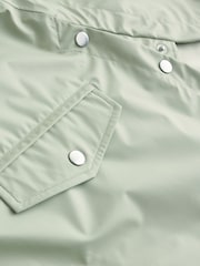 Sage Green Waterproof Rubber Trench Coat (3-16yrs) - Image 8 of 10