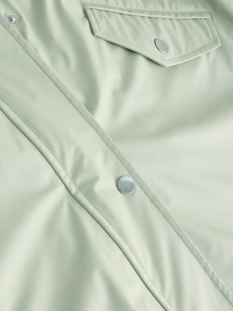 צבע ירוק עדין - Waterproof Rubber Trench Coat (3-16yrs) - Image 9 of 10