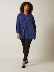 Evans Leopard Print Boho Jersey Top - Image 2 of 6