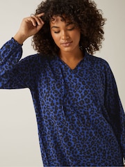 Evans Leopard Print Boho Jersey Top - Image 4 of 6