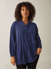 Evans Leopard Print Boho Jersey Top - Image 5 of 6
